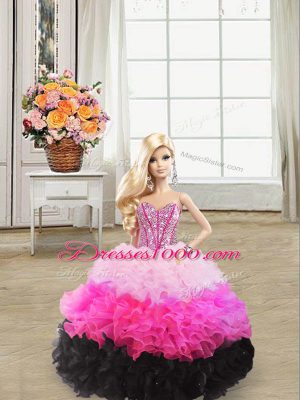 Floor Length Ball Gowns Sleeveless Multi-color Ball Gown Prom Dress Lace Up