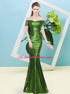 Fashion Floor Length Zipper Dress for Prom for Prom and Party with Sequins