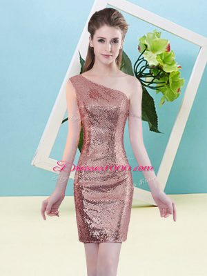 Sequined Sleeveless Mini Length Evening Dress and Sequins