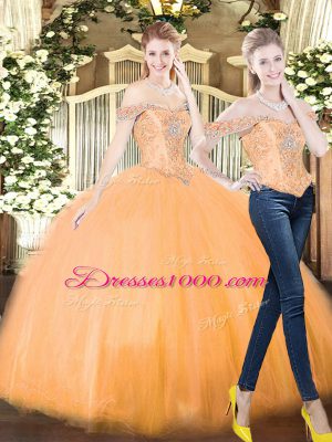 Dramatic Sleeveless Beading and Ruffles Lace Up Quinceanera Dress
