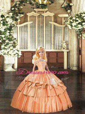 New Style Rust Red Off The Shoulder Lace Up Beading and Ruffles Quinceanera Gowns Sleeveless