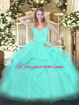 Sleeveless Ruffles Zipper Vestidos de Quinceanera