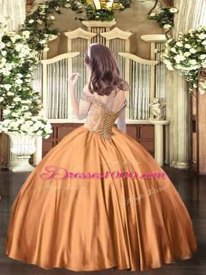 Best Yellow Green Sleeveless Satin Lace Up Pageant Dress for Teens for Party and Quinceanera