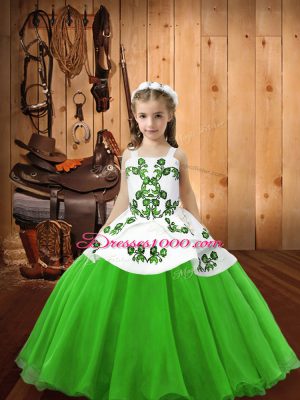 Sleeveless Organza Lace Up Little Girls Pageant Dress Wholesale for Sweet 16 and Quinceanera