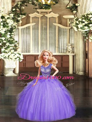 Extravagant Floor Length Eggplant Purple Sweet 16 Dresses Scoop Sleeveless Lace Up