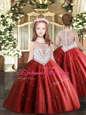 Glorious Scoop Sleeveless Tulle Quinceanera Dresses Beading Lace Up