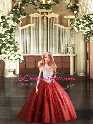 Glorious Scoop Sleeveless Tulle Quinceanera Dresses Beading Lace Up