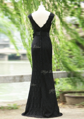 Mermaid Scoop Sleeveless Lace Zipper Dress for Prom