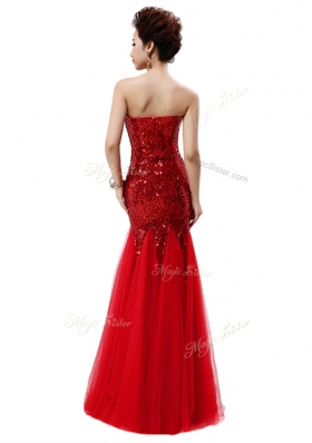 Traditional Sequins Floor Length Mermaid Sleeveless Gold Prom Gown Zipper