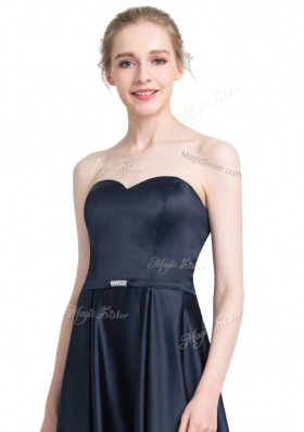 Chic Black Sweetheart Zipper Beading Prom Evening Gown Sleeveless