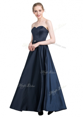 Chic Black Sweetheart Zipper Beading Prom Evening Gown Sleeveless