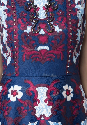 Dynamic Scoop Mini Length Multi-color Prom Evening Gown Satin Sleeveless Beading