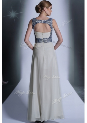 Fantastic Sleeveless Zipper Floor Length Embroidery Prom Evening Gown