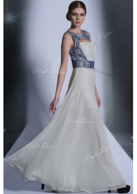 Fantastic Sleeveless Zipper Floor Length Embroidery Prom Evening Gown