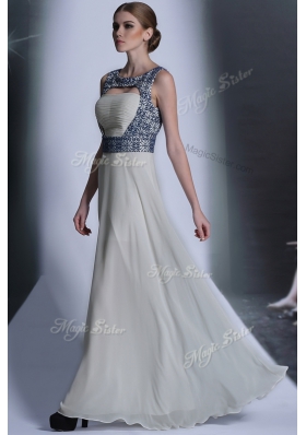 Fantastic Sleeveless Zipper Floor Length Embroidery Prom Evening Gown