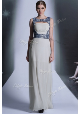 Fantastic Sleeveless Zipper Floor Length Embroidery Prom Evening Gown