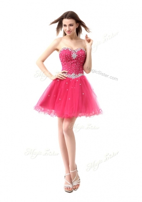 Latest Sweetheart Sleeveless Organza Prom Party Dress Beading Lace Up