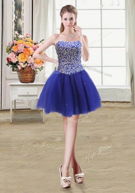 Modern Three Piece Floor Length Ball Gowns Sleeveless Royal Blue Quinceanera Dress Lace Up