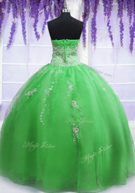 Spectacular Sleeveless Floor Length Beading and Embroidery Lace Up Quinceanera Gown
