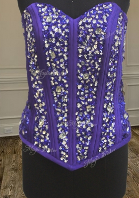 Classical Three Piece Multi-color Lace Up Quinceanera Gown Beading and Ruffles and Sequins Sleeveless Floor Length