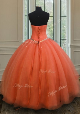 Gorgeous Sleeveless Lace Up Floor Length Sequins Quinceanera Gown