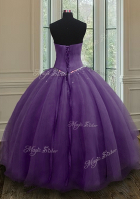 Vintage Sleeveless Beading Lace Up Sweet 16 Quinceanera Dress