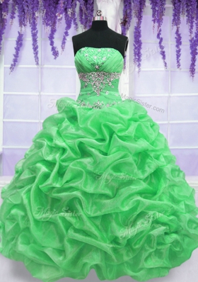 Amazing Lace Up Sweet 16 Quinceanera Dress Beading Sleeveless Floor Length