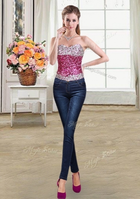 New Style Four Piece Sleeveless Lace Up Floor Length Beading 15th Birthday Dress