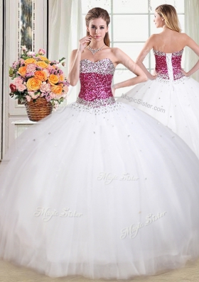 New Style Four Piece Sleeveless Lace Up Floor Length Beading 15th Birthday Dress