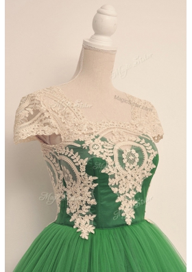 Clearance Cap Sleeves Zipper Knee Length Lace Homecoming Dress