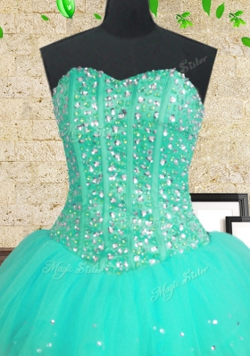 Inexpensive Sequins Floor Length Multi-color 15th Birthday Dress Sweetheart Sleeveless Lace Up
