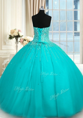 Sleeveless Beading Lace Up Sweet 16 Dress
