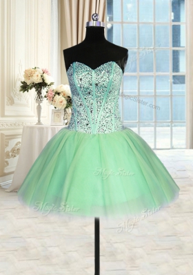 Three Piece Sweetheart Neckline Beading Quinceanera Dress Sleeveless Lace Up