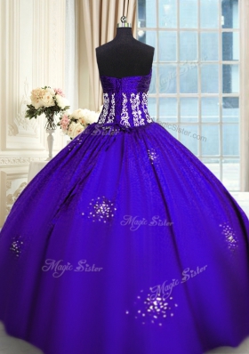 Admirable Purple Lace Up Sweet 16 Dresses Beading and Appliques and Ruching Sleeveless Floor Length