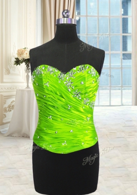 Four Piece Floor Length Lace Up Quinceanera Gown for Military Ball and Sweet 16 and Quinceanera with Beading and Ruffles and Ruching