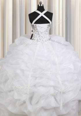 Low Price Pick Ups Floor Length White 15 Quinceanera Dress Straps Sleeveless Lace Up