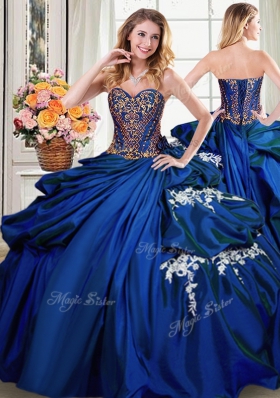 Deluxe Four Piece Sleeveless Beading and Appliques and Pick Ups Lace Up Sweet 16 Dresses