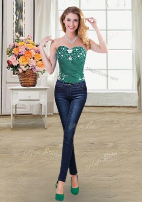 Glorious Four Piece Sleeveless Beading and Ruffles and Pick Ups Lace Up Sweet 16 Dresses