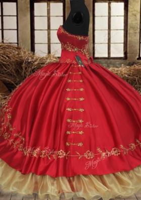 Inexpensive Wine Red Sleeveless Organza and Taffeta Lace Up Quinceanera Gowns for Military Ball and Sweet 16 and Quinceanera