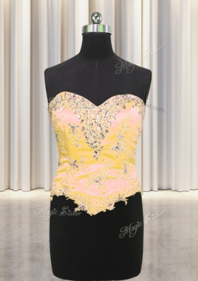 Exquisite Three Piece Floor Length Lace Up Quince Ball Gowns Multi-color and In for Military Ball and Sweet 16 and Quinceanera with Beading and Appliques and Ruffles