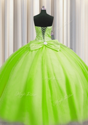 Sweet Big Puffy Ball Gowns Sweetheart Sleeveless Tulle Floor Length Lace Up Beading Vestidos de Quinceanera