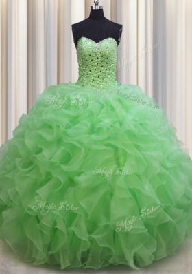 Eye-catching Floor Length Ball Gowns Sleeveless Quinceanera Gown Lace Up