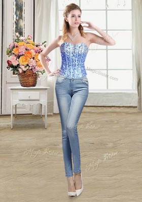 Fine Three Piece Floor Length Lace Up Quinceanera Dresses Multi-color and In for Military Ball and Sweet 16 and Quinceanera with Ruffles and Sequins