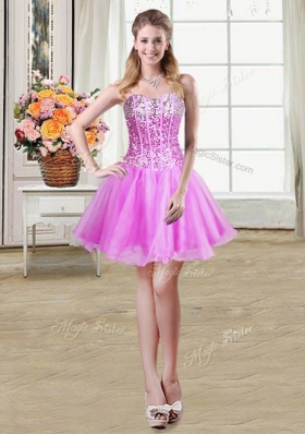 Fitting Three Piece Sequins Sweetheart Sleeveless Lace Up Quinceanera Gown Multi-color Organza