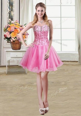 Four Piece Organza Sleeveless Floor Length 15th Birthday Dress and Ruffles and Sequins