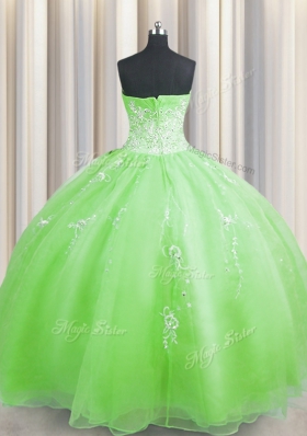 Most Popular Zipper Up Sleeveless Floor Length Beading and Appliques Zipper Sweet 16 Dresses