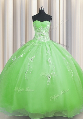 Most Popular Zipper Up Sleeveless Floor Length Beading and Appliques Zipper Sweet 16 Dresses