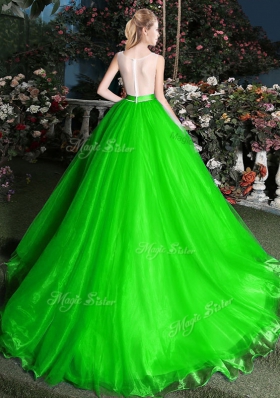 Scoop Ball Gowns Appliques and Belt Sweet 16 Quinceanera Dress Zipper Organza Sleeveless