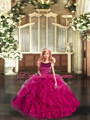 Excellent Sleeveless Ruffles Lace Up 15th Birthday Dress
