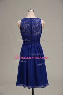 Glorious Sleeveless Zipper Knee Length Lace Prom Party Dress